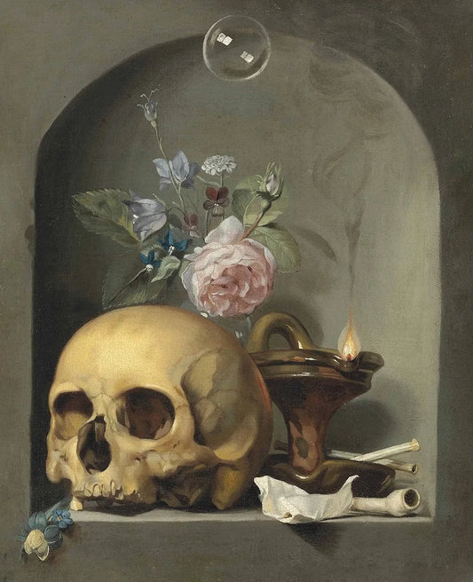 Vanitas Still Life" by Hendrick Andriessen - Memento Mori Art Print